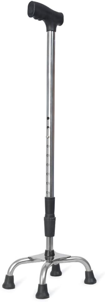 theGizmoMart Premium Adjustable Lightweight & Sturdy Base Walking Quad Cane Walking Aid Stick - Mobility Aid for Elderly, Seniors & Handicap