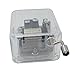 Helen Zora 18 note Acrylic Clear Hand Cranked Gurdy Musical Mechanism Music Box Kids Gift (La Vie En Rose)