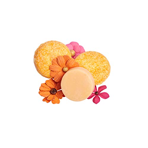 Shampoo-Condition-Bars-Includes-2-Shampoo-Bars-1-Conditioner-Bar-2-Travel-Containers-All-Natural-Safe-for-Color-Treated-Hair-SLS-Free-Shampoo-Bars-Sunkissed