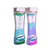 Bestsupplier 2 PCS Liquid Motion Timer Bubbler, Desk Sensory Toy Timer Floating Marine Life Animals for Play, Fidgeting, Captivating Distraction