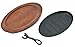 Update International CIZP-11/SET Cast Iron Steak Platter and Wood Underliner