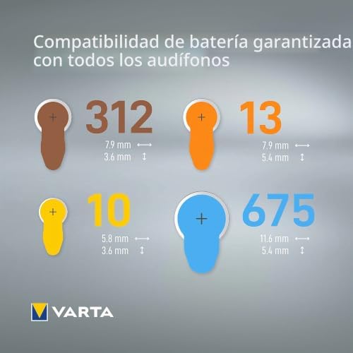 Baterias para aparelhos auditivos amarelos tipo 10, pack de 60, Power on Demand, bateria para aparelhos auditivos, pilhas de botão para aparelhos auditivos, fabricados na Alemanha