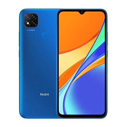 Xiaomi Redmi 9C Teléfono 3GB RAM + 64GB ROM, 6.53” Dot Drop Display, Procesador Octa-Core 5MP Frontal y 13MP Cámaras Triples Versión Global (Azul)