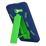 Z-GEN [TM] - For Alcatel OneTouch PIXI 7 Tablet (T-Mobile) - Hybrid Armor Protective Case with Stand + Z-GEN [TM] Stylus Pen - Green/Blue