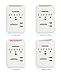 KRIËGER® KRW32U Wall Mount Surge Protector 3 Outlet 540J Advanced Fireproof Surge Protection - Dual USB Ports (3.4A max)