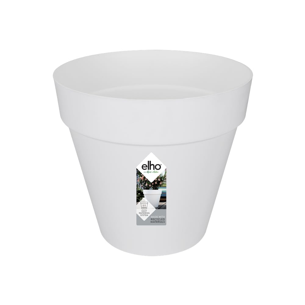 elho Loft Urban Round 20 - Flower Pot for Outdoor - Ø 19.3 x H 17.5 cm - White/White — image 1