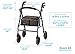 NOVA Medical Products Zoom Rollator Walker Blue 24 Inch (Pack of 1)