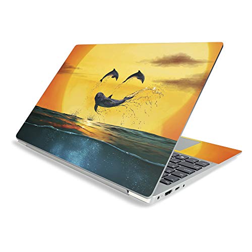 MIGHTY SKINS MightySkins Skin for Lenovo Ideapad S340 15" (2019) - Dolphin Smil…