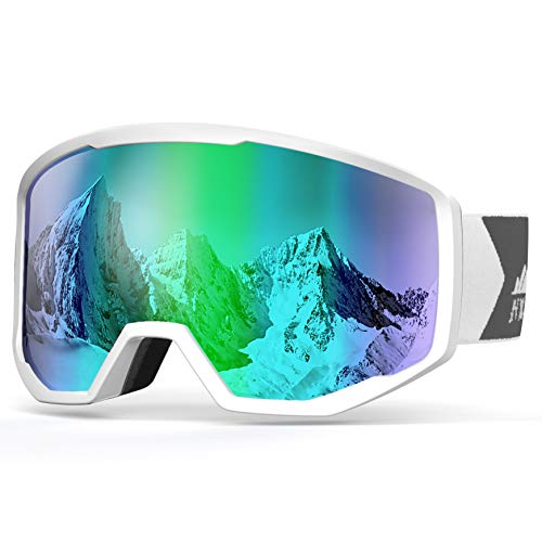 NXONE Ski Goggles for Men and Women, Anti-Fog Over Glasses Snowboard Goggles with UV Protection, Windproof Helmet Compatible Dual Lens Goggles-100% UV Protection - Thumbnail 7