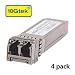 10 Gigabit SFP+ LC Multi-Mode Transceiver, 10GBASE-SR Module for Cisco SFP-10G-SR, Meraki MA-SFP-10GB-SR, Ubiquiti UF-MM-10G, Mikrotik, D-Link, Supermicro, (850nm, DDM, 300m), Pack of 4 primary
