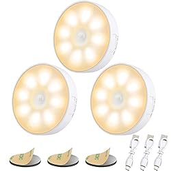 Electight 3 Pack Motion Sensor Light, 8 LEDs