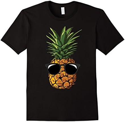 Mens Pineapple Sunglasses Aloha Beaches Hawaii - Hawaiian T-shirt 2XL Black