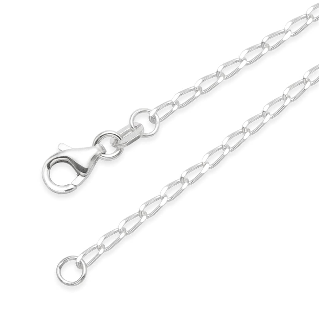 Heather Needham Sterling Silver Bilbao Chain Medium Weight (2.78g) length 46cm (18") -Gift boxed 8504/18