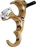 Tru Ball Archery Honey Badger Brass 3 Finger Claw Release, Gold, Medium