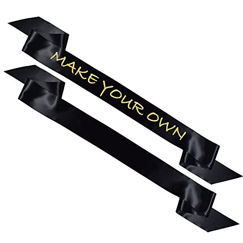 Blank Satin Sash, Plain Sash, Party Decorations, Make Your Own Sash, 2