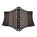 HOTER® Lace-up Corset Style Elastic Cinch Belt -COFFEE