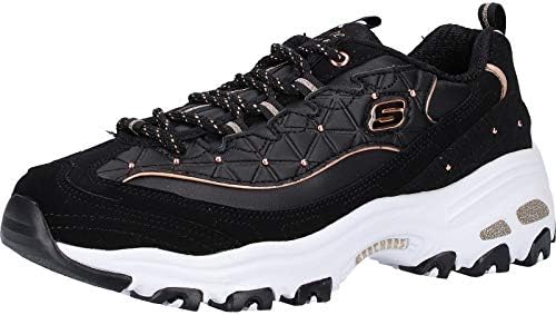 Skechers Women's D'Lites Sneaker, Black 