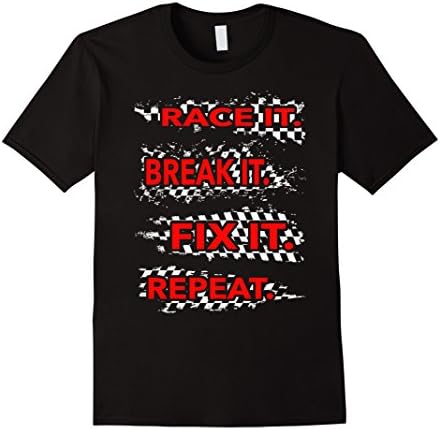 Mens Race it. Break It. Fix It. Repeat. XL Black