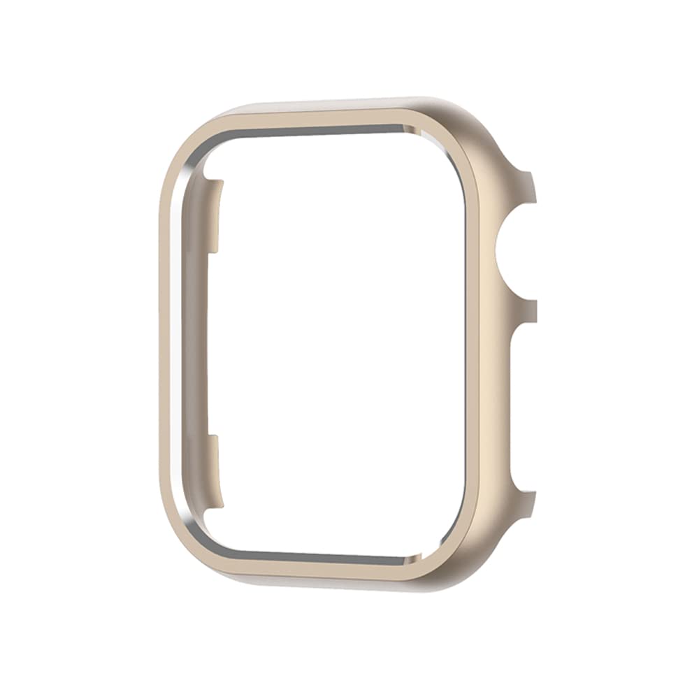 My Pretty Strap XOXO Protective Case for Apple Watch – Luxury Matte Metal Cover for Women, Scratch-Resistant – Compatible with Apple Watch 38/40/41/42/44/45/49mm –Gold, Rose Gold, Silver, Champagne