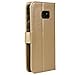 Abacus24-7 Wallet Series Samsung Galaxy S7 Edge Case with Flip Cover and Stand, Gold