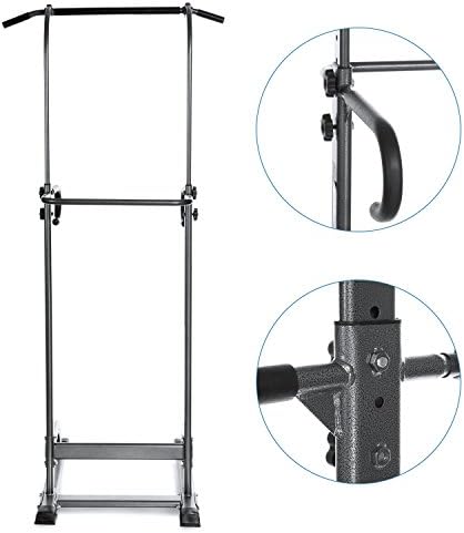Multi function Power Tower / Multi station for Home Office Gym Dip Stands (black.)