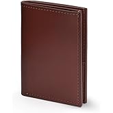 Maruse Italian Leather Wallet for Cards and Bills, Slim Minimalist Design, Handmade in Italy, Brown