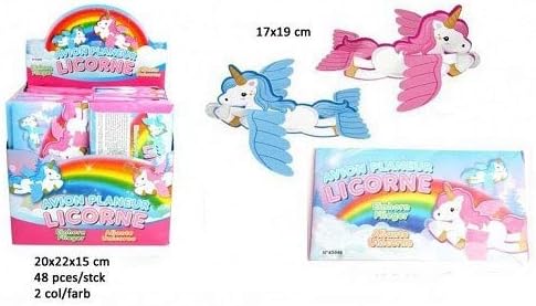 COOLMP Unicorn Style Plane 17 cm – Pink/Blue – Games, Toy, Fancy Dress and Accessories, Party, Birthday