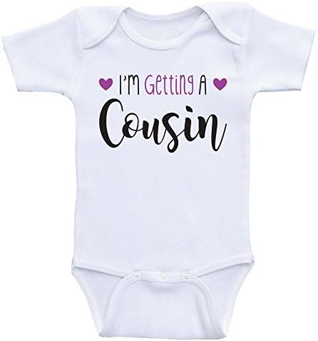 Announcement Cousin Baby Clothes I'm Getting A Cousin Cute Baby Bodysuits