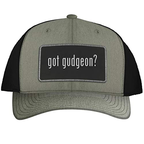 got Gudgeon? - Leather Black Metallic Patch Engraved Trucker Hat, HeatherBlack, One Size