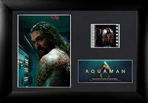 FilmCells Aquaman (Jason Momoa Tattoos) Special Edition Desktop Presentation Featuring 35mm Clip of Film from Movie DC Comics DCEU