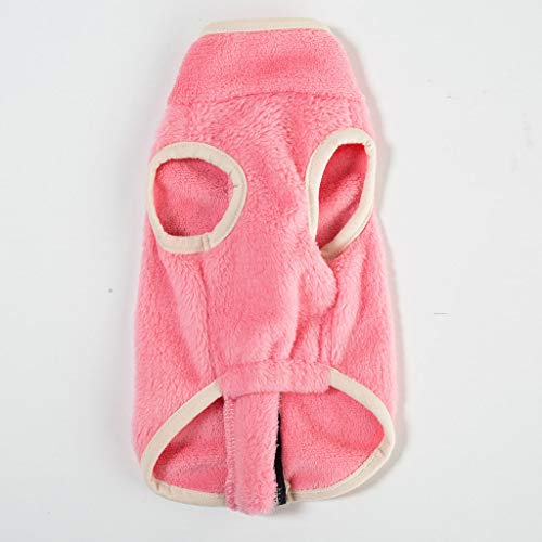 Jeeke Pet Clothes Zipper Double Sided Plush Vest Jacket Sweater Warm Clothing Coat for Small Doggie Cat Dogs Puppy Apparel