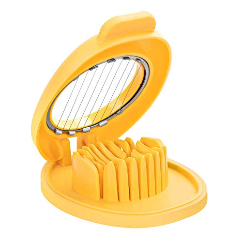 Egg Slicer with Stainless Steel Wire Yellow