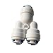 PureSec 1/4 Water Line Fittings 1/4 Push to Connect Fittings for 1/4 OD Tubing(1/4 Ball Valve+1/4 T fitting+Y+L+I, Pack of 10)