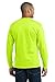 Port & Company Men's Long Sleeve 50/50 Cotton/Poly T Shirt L Safety Green