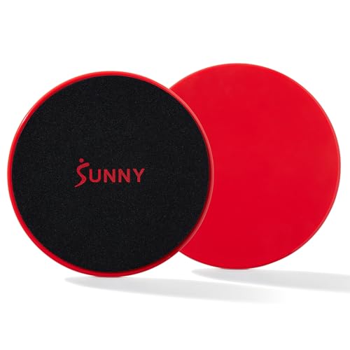 Sunny Health & Fitness Dual Sided Core Exercise Disks (Pack of 2) for Carpet or…