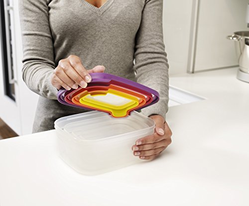 Joseph Joseph 98193 Nest Storage Plastic Food Storage Containers Set with Lids Airtight Microwave Safe, 16-Piece - Thumbnail 3