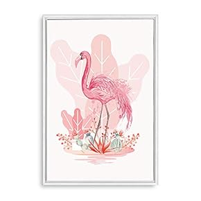 Framed Canvas Wall Art for Living Room, Bedroom Beautiful Flamigo Canvas Prints for Home Decoration Ready to Hanging - 16x24 inches