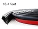JMgist Automotive Weather Stripping Adhesive for Truck Bed Tailgate Car Door Waterproof Seal Strip P Shape