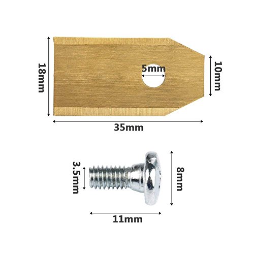 Magicfun Cuchilla de Repuesto para Husqvarna Automower, 30 Hoja De Repuesto de cortacésped + Tornillos para cortacésped en Jardín