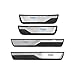 Stainless Steel Door Sill Scuff Plate Cover for Honda CR-V CRV 2017 2018 [Blue/Silver] (Blue)