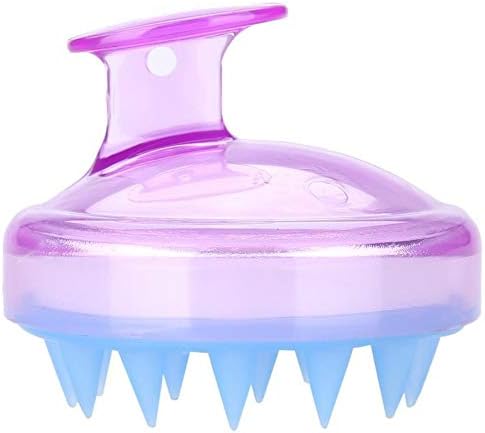 Silicone Hair Brush Shampoo Scalp Brush Comb Head Spa Slimming Massage Brush Hair Washing Comb Shower Bath Head Body Massage (Color : Purple)