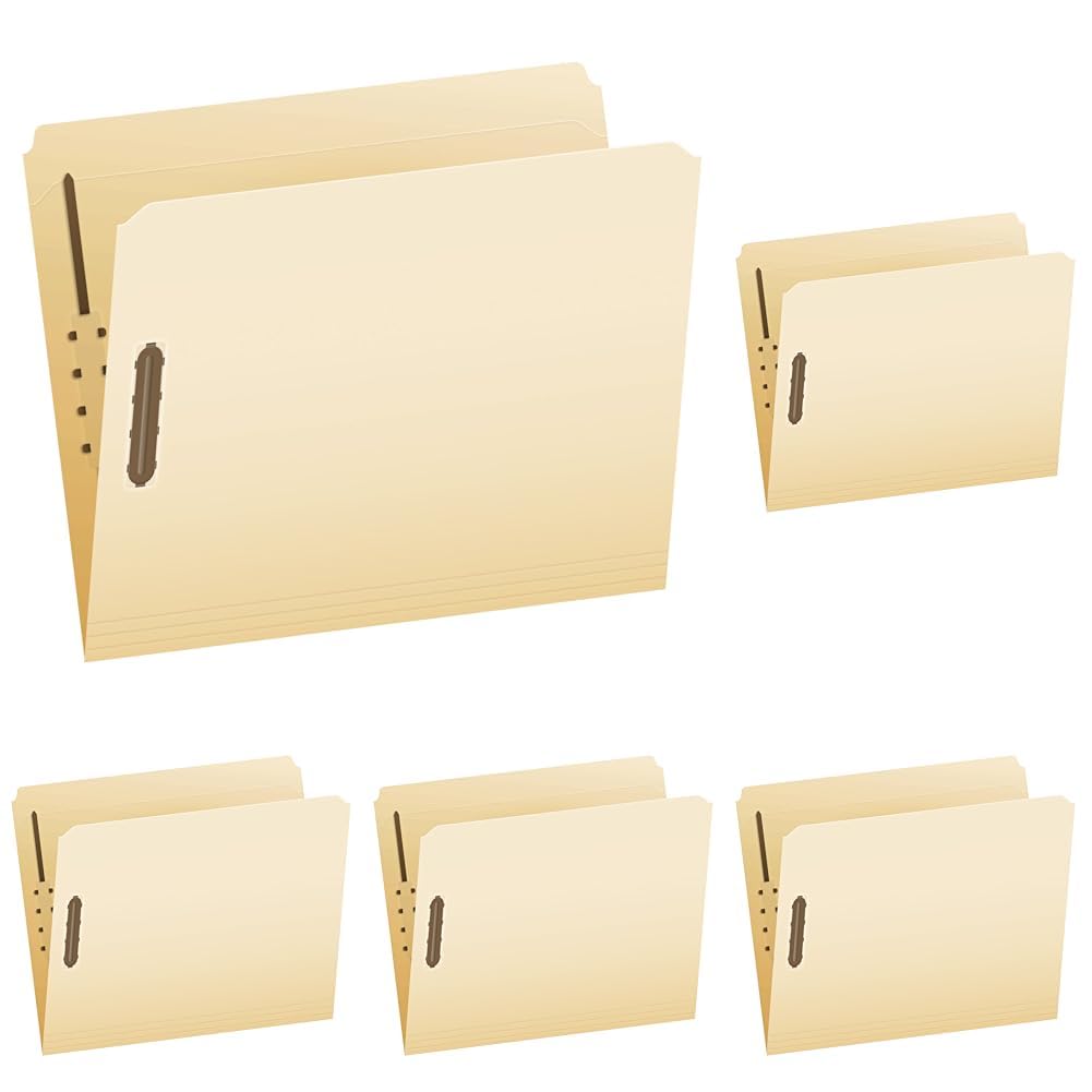 Pendaflex Manila Fastener Folders, Letter Size, 2 Fasteners, Straight Cut, 50/BX (FM212) (Pack of 5) Image