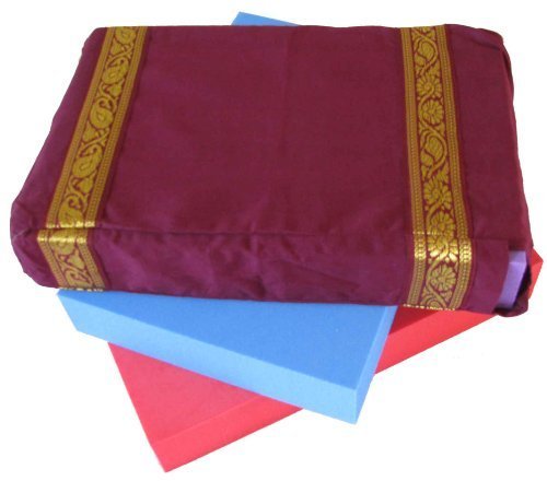 Yoga United - Cotton Yoga block cover - Aubergine (fits a standard block of chips/foams: 305 mm x 205 mm x 50 mm)