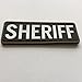 uuKen Small Black and White PVC Rubber Sheriff Patch 4x1.4 inches with Hook Back for Tactical Vest
