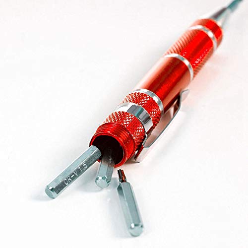 Heritan 9 Teiliges Multifunktions Schraubendreher Set 8 in 1 Langlebige GerrTe Reparatur Aluminium Stift Griff Kreuz… – Bild 3