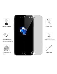 Protector de pantalla de privacidad para iPhone 7 8, protector de pantalla de cristal templado Pehael (2 unidades)