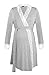 Molliya Maternity Pregnancy Labor Robe Delivery Hospital Nursing Nightgowns Sleepshirts for Breastfeeding Gray