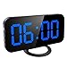 AMIR Digital Alarm Clock, Large Mirror Surface LED Screen Display, Automatic Brightness Control with Snooze, Stylish led Clock with Dual USB Ports for Home, Bedroom