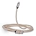 Cacoy Lightning Cable 6.6ft Long - [Apple MFi Certified] - Nylon Braided Sync & Charging Cord for iPhone X 8 8 Plus 7 Plus 6S Plus 6 Plus SE 5S 5C 5, iPad 4 Mini Air Pro, iPod - Gold