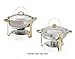 Tiger Chef Chafing Dish Buffet Set - Chafers and Buffet Warmers Sets - 4 Quart Food Warmer with Gold Accents